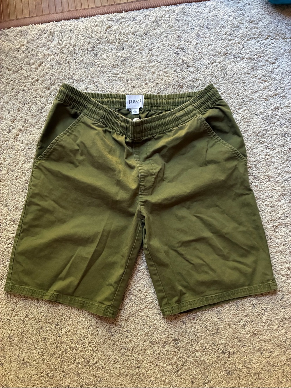 Pact Men's Olive Organic Cotton Shorts
